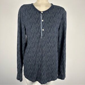 ❤️ Denim & Supply Ralph Lauren Henley Shirt Mens Medium Blue Long Sleeve